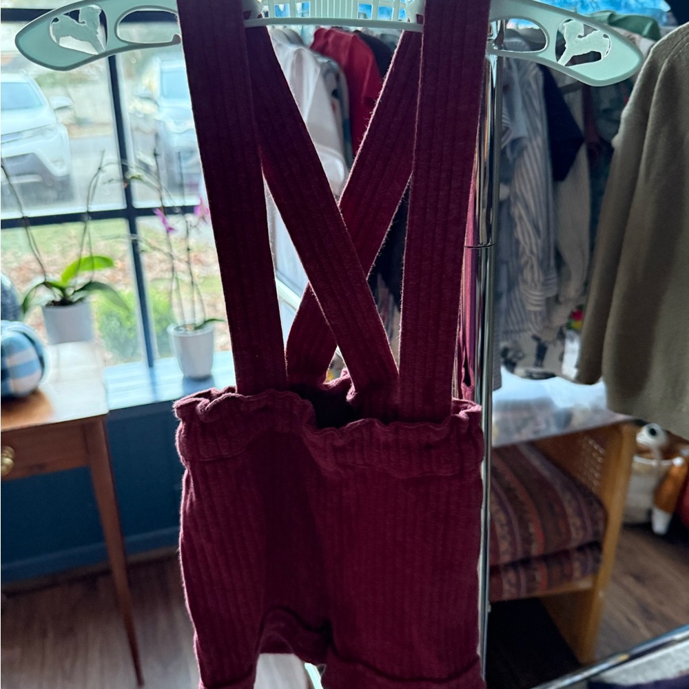 Kate Quinn Burgundy Kids Overalls